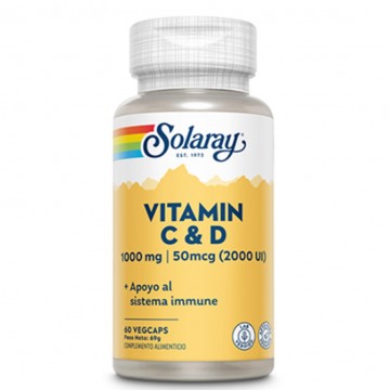 Vitamina-C 1000Mg & Vitamina-D 50Mcg 60caps Solaray