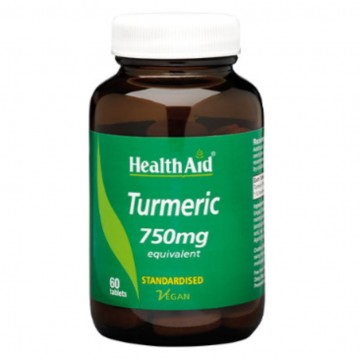 Turmeric Root 750Mg SinGluten Vegan 60comp Health Aid