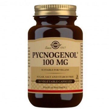 Pycnogenol Extracto Corteza de Pino 100Mg SinGluten Vegan 30caps Solgar