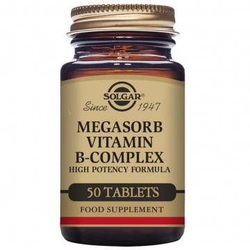 Megasorb B Complex SinGluten Vegan 50comp Solgar