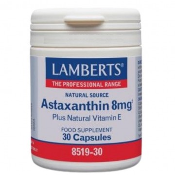 Astaxantina 8Mg con Vitamina-E 30caps Lamberts