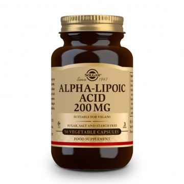 Acido Alfa Lipoico 200Mg SinGluten Vegan 50caps Solgar