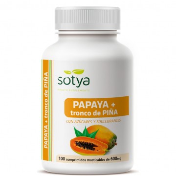 Papaya y Tronco de Piña 600Mg 100comp Sotya