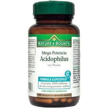 Mega Potencia Acidophilus con Pectina 100caps Nature´S Bounty