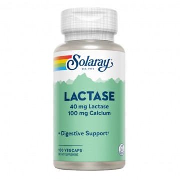 Lactase 40Mg mas Calcio 100Mg 100caps Solaray