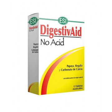 Digestivaid No Acid Masticables SinGluten Vegan 12comp Trepat-Diet-Esi