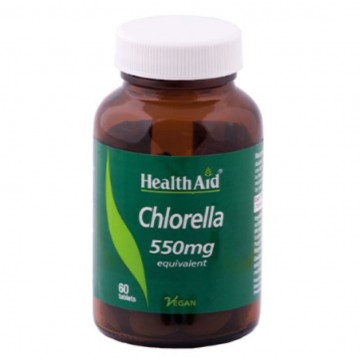 Chlorella 550Mg SinGluten Vegan 60comp Health Aid