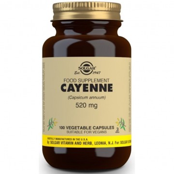 Cayena 520Mg SinGluten Vegan 100caps Solgar