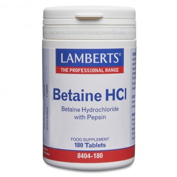 Betaina Hcl con Pepsina 180comp Lamberts