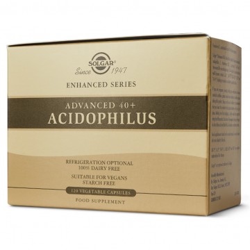 40+ Acidophilus Avanzado SinGluten Vegan 120caps Solgar