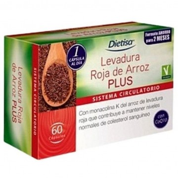 Levadura Roja de Arroz Plus Vegan 60caps Dietisa