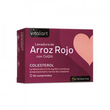 Levadura de Arroz Rojo con CoQ10 SinGluten 60comp Vitalart