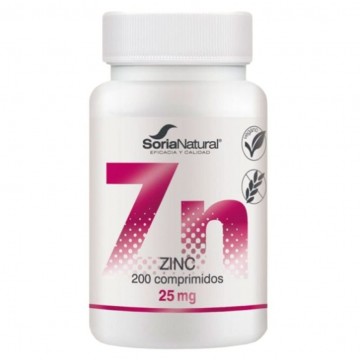 Zinc Vegan SinGluten 200comp Soria Natural