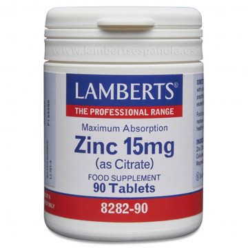 Zinc Citrato 15Mg Vegan 90caps Lamberts