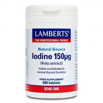 Yodo Iodine 5 µg Yoduro de Potasio 150Mg 180comp Lamberts