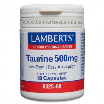 Taurina 500Mg 60caps Lamberts