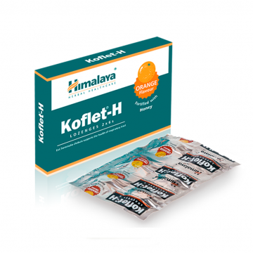 Pastillas Koflet-H sabor Naranja 12past Himalaya Herbals