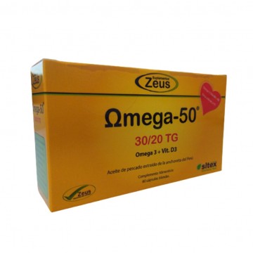 Omega-50 30/20 TG Omega 3 + Vitamina D3 60 Perlas Zeus