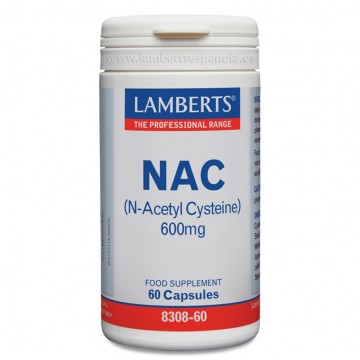 NAC N-Acetil Cisteina 600Mg Vegan 60comp Lamberts