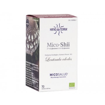 Mico Shii Shiitake 230Mg SinGluten Eco Vegan 70caps Hifas Da Terra