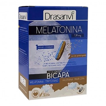 Melatonina Bicapa 1.9mg SinGluten Vegan 60comp Drasanvi