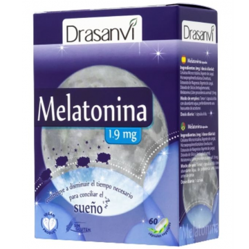 Melatonina 1.9Mg SinGluten Vegan 60caps Drasanvi