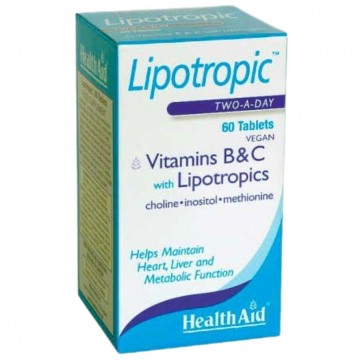 Lipotropic con Vitamina B y C Vegan 60comp Health Aid