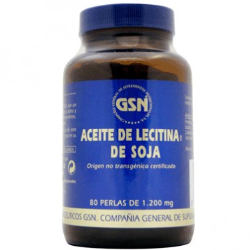 Lecitina de Soja 1200mg 80 Perlas G.S.N.