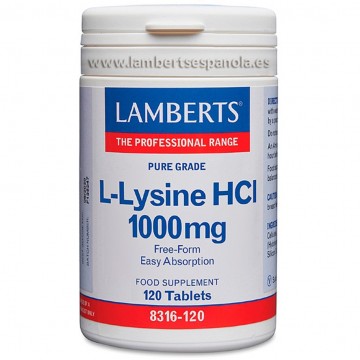 L-Lisina 1000Mg 120comp Lamberts