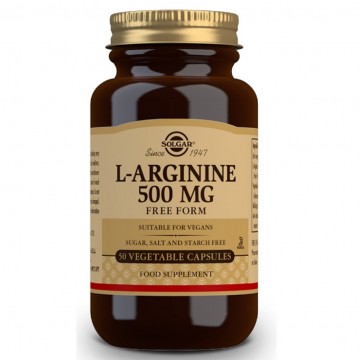 L-Arginina 500Mg SinGluten Vegan 50caps Solgar