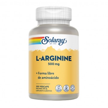 L-Arginina 500Mg SinGluten Vegan 100caps Solaray