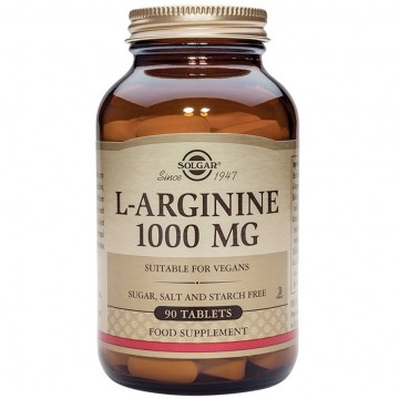 L-Arginina 1000Mg SinGluten Vegan 90comp Solgar