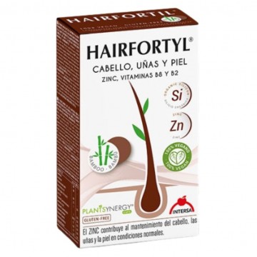 Hairfortyl cabello uñas y piel SinGluten Vegan 60caps Intersa