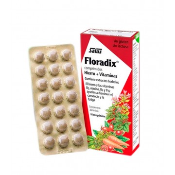 Floradix Hierro Vitaminas SinGluten 84comp Salus