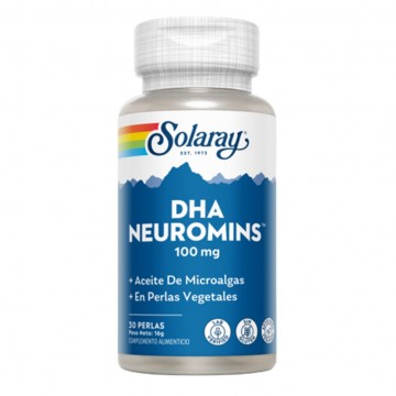 DHA Neuromins 100Mg SinGluten Vegan 30 Perlas Solaray