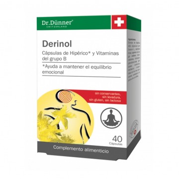 Derinol con Hiperico y Vitamina-B SinGluten 40caps Dr. Dunner