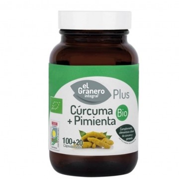 Curcuma y Pimienta Bio Vegan 100caps El Granero Integral