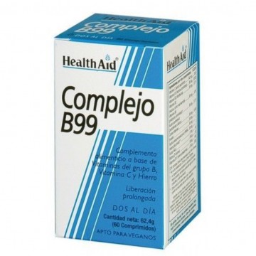 Complejo B99 SinGluten Vegan 60comp Health Aid