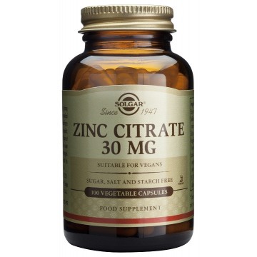 Citrato Zinc 30Mg 100caps Solgar