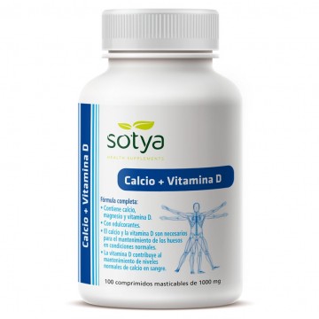 Calcio y Vitamina-D 100comp 1000mg Sotya