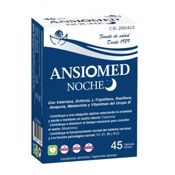 Ansiomed Noche SinGluten Vegan 45caps Bioserum