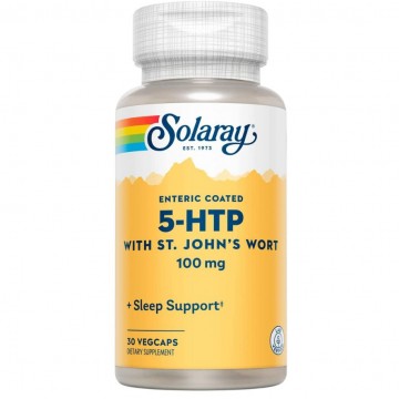 5-Htp con Hiperico St John S Wort SinGluten Vegan 30caps Solaray