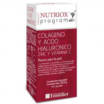 Colageno y Acido Hialuronico Zinc y Vitamina C 30caps Ynsadiet