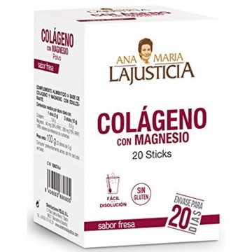 Colageno con Magnesio Sabor Fresa SinGluten 20 Sticks Ana Maria Lajusticia