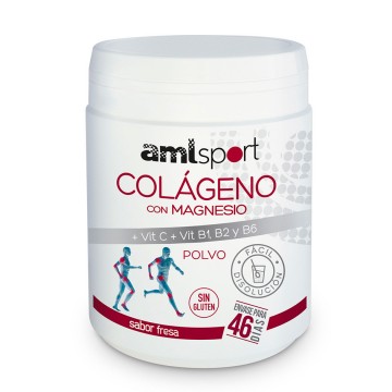 Colageno con Magnesio + Vit C + B1 B2 y B6 Polvo SinGluten 350g Amlsport