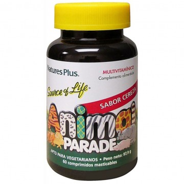 Animal Parade Multivitaminico Infantil Sabor Cereza 60comp Nature'S Plus