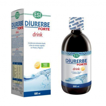 Diurerbe Forte Jarabe Drenante Limon SinGluten Vegan 500ml Trepat-Diet-Esi