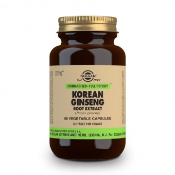 Ginseng Rojo Coreano Extracto de Raiz Vegan 60caps Solgar