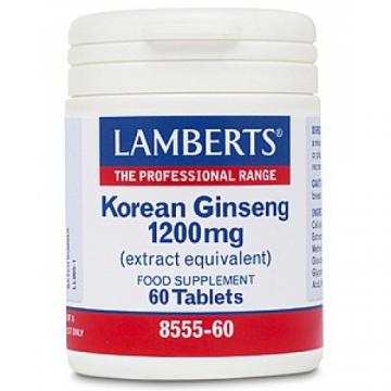 Ginseng Rojo Coreano 1200Mg 60caps Lamberts