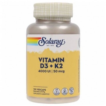 Vitamina-D3+K2 120caps Solaray